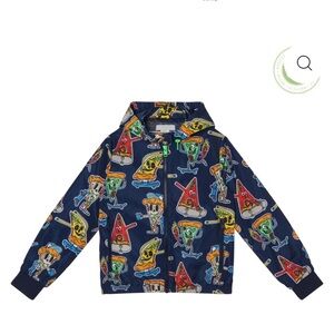 Stella McCartney Kids Blue Graphic Jacket Pizza skaters jacket